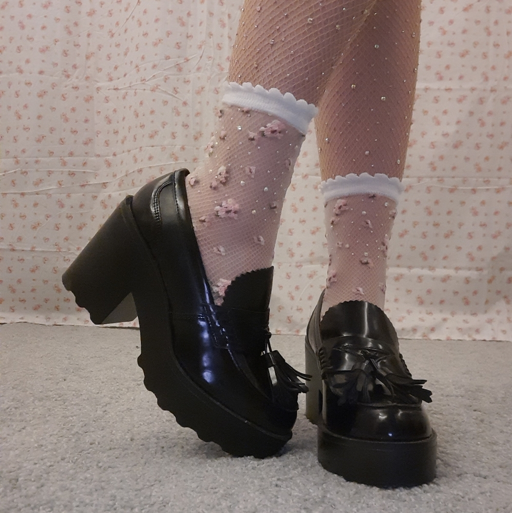 Mossimo Supply Co. 90s, 2000s, Y2K, Black Platform Shoes, US size 7.5